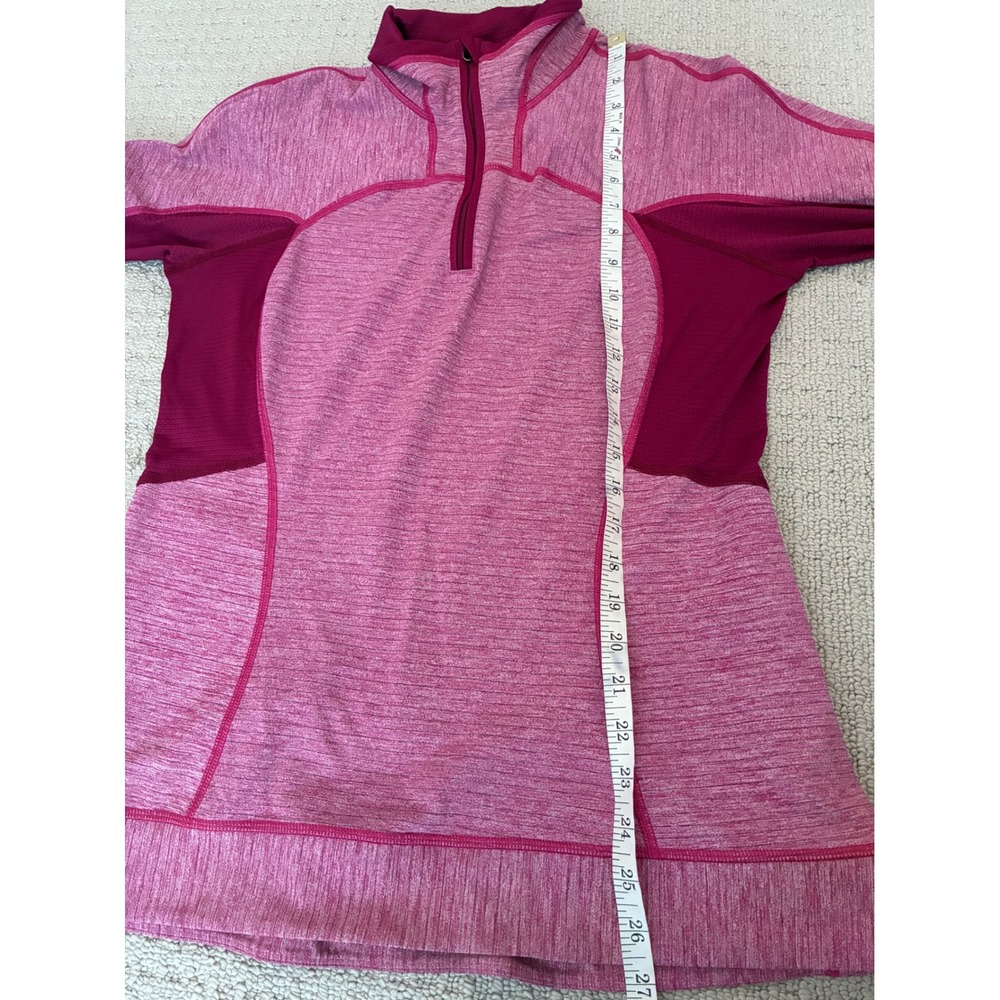 Lululemon Women's Pink Heathered Half Zip Long‎ Sleeve Pullover Top - Picture 8 of 9